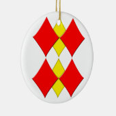 Diamanten Keramik Ornament (Rechts)