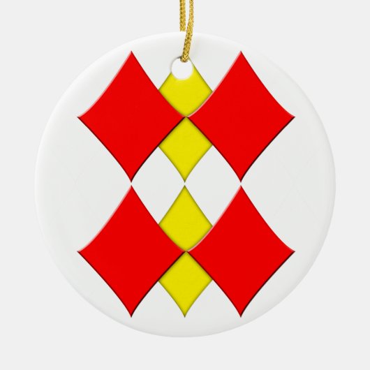 Diamanten Keramik Ornament (Vorne)