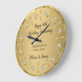 Diamanten mit Goldverzierung Große Wanduhr (Winkel)