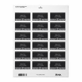 Diamanten mit schwarzem und weißem Hintergrund Adressaufkleber (Vorne)