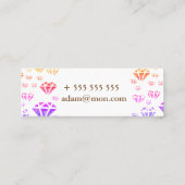 Diamanten-Muster Original Mini-Visitenkarte Mini Visitenkarte (Rückseite)