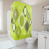 Diamanten Ovals Sternexplosionen Chartreuse Duschvorhang (Beispiel)