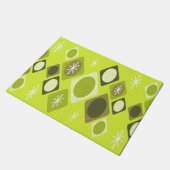 Diamanten Ovals Sternexplosionen Chartreuse Fußmatte (Schrägansicht)