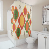 Diamanten Ovals Sternexplosionen mehrfarbig Duschvorhang (Beispiel)