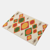 Diamanten Ovals Sternexplosionen mehrfarbig Fußmatte (Schrägansicht)