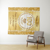 Diamanten, Perlen Groß, 100. Geburtstagsgrundierun Wandteppich (Beispiel (Horizontal))