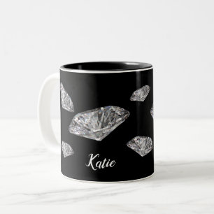 Diamanten personalisierte Umarmung Zweifarbige Tasse