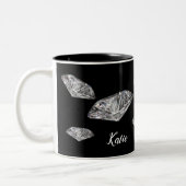 Diamanten personalisierte Umarmung Zweifarbige Tasse (Links)