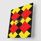 Diamanten Quadratische Wanduhr (Winkel)