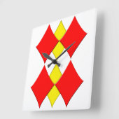 Diamanten Quadratische Wanduhr (Winkel)
