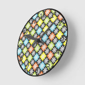 Diamanten-Raute Runde Wanduhr (Winkel)