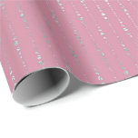 Diamanten Rosa Silberstreifen Punkte fallen Vip Geschenkpapier<br><div class="desc">Minimalismus und Elegance Glam und Chic Delicate Wrapping Paper</div>