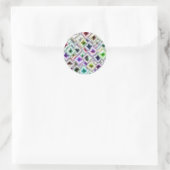 Diamanten Runder Aufkleber (Tasche)