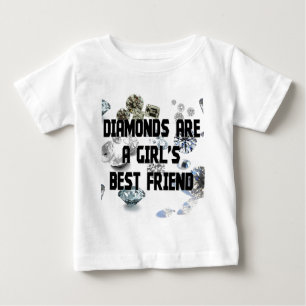 Diamanten sind der beste Freund eines Mädchens Baby T-shirt