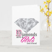 Diamanten sind die beste Freundin eines Mädchens Karte (Gelbe Blume)