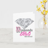 Diamanten sind die beste Freundin eines Mädchens Karte (Gelbe Blume)