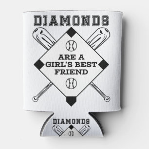 Diamanten sind die besten Girls - Funny Baseball Dosenkühler