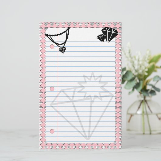 Diamanten sind für immer briefpapier (Stehend Vorderseite)