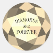 Diamanten sind für immer eleganter, runder Schmuck Runder Aufkleber (Vorderseite)