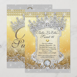 Diamanten und Bling Sweet 16 Quince Einladungen