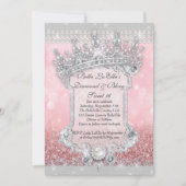 Diamanten und Bling Sweet 16 Quince Einladungen (Vorderseite)