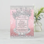 Diamanten und Bling Sweet 16 Quince Einladungen (Stehend Vorderseite)