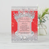 Diamanten und Bling Sweet 16 Quince Einladungen (Stehend Vorderseite)