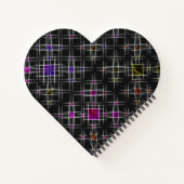 Diamanten und Crosses Heart Shaped Spiral Notebook Notizblock (Rückseite)
