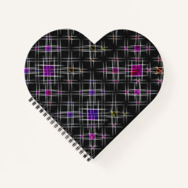 Diamanten und Crosses Heart Shaped Spiral Notebook Notizblock