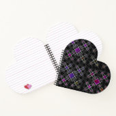 Diamanten und Crosses Heart Shaped Spiral Notebook Notizblock (Innenseite)