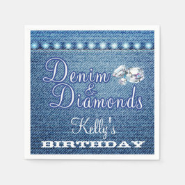 Diamanten und Denim-Party, Custom Napkins Serviette