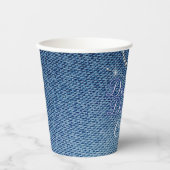 Diamanten und Denim Party Paper Cup Pappbecher (Vorderseite)