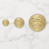 Diamanten und Gold 50. Hochzeitstag Konfetti (Vorderseiten)