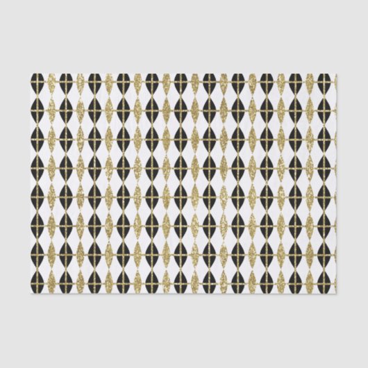 Diamanten und Gold Grid Seidenpapier (Vorderseite)