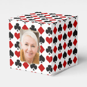 Diamanten und Herzen Vertikales Fotovorlage Geschenkschachtel