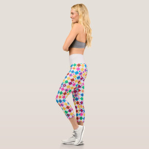 Diamanten und Kreise Capri Leggings