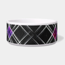 Diamanten und Kreuzungen Keramik Pet Bowl