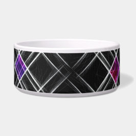 Diamanten und Kreuzungen Keramik Pet Bowl Napf