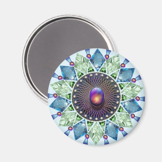 Diamanten und Perlen 1 Magnet (Vorderseite/Rückseite)