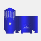 Diamanten und Perlen Blue Wedding Geschenkschachtel (Ungefaltet)