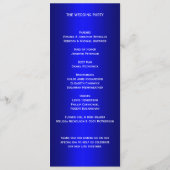 Diamanten und Perlen Blue Wedding Programm (Rückseite)