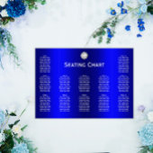 Diamanten und Perlen Blue Wedding Sitzplatz Poster