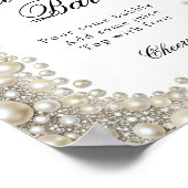 Diamanten und Perlen Bridal Dusche Mimosa Bar Poster (Ecke)