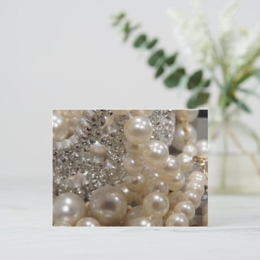 Diamanten und Perlen Postkarte (Stehend Vorderseite)