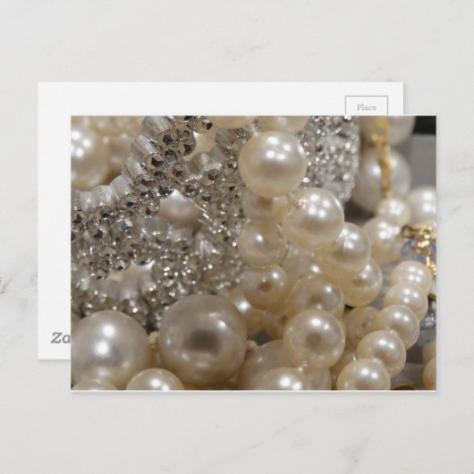 Diamanten und Perlen Postkarte (Vorne/Hinten)