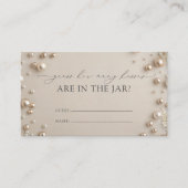 Diamanten und Perlen Wie viele Kisses Bridal Spiel Begleitkarte (Vorderseite)