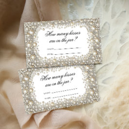 Diamanten und Perlen Wie viele Kisses Bridal Spiel Begleitkarte