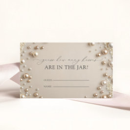 Diamanten und Perlen Wie viele Kisses Bridal Spiel Begleitkarte