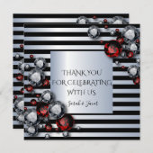 Diamanten und Rubine auf schwarzen und silbernen S (Vorne/Hinten)