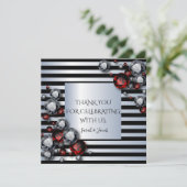 Diamanten und Rubine auf schwarzen und silbernen S (Stehend Vorderseite)